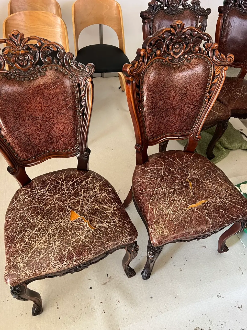 엔틱의자 리폼 전 상태