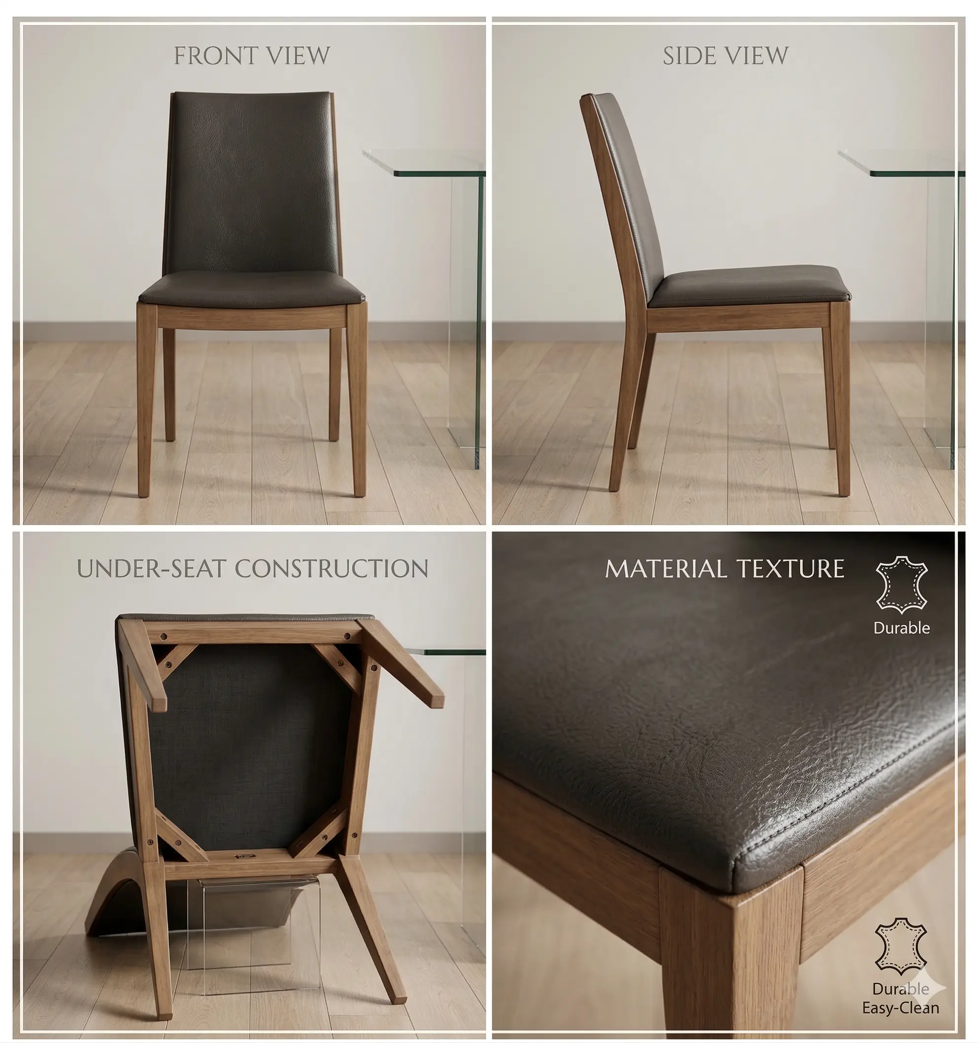 의자 천갈이 견적용 사진 촬영 가이드: 정확한 상담을 위해 리폼할 의자의 정면, 측면, 좌판 아랫면 사진을 촬영해주세요.